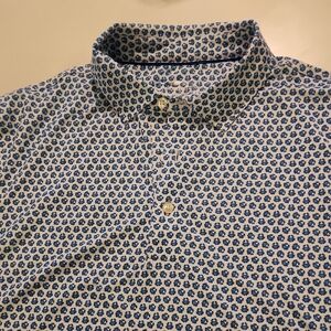 Vineyard Vines Blue and White Floral Button-Down Shirt